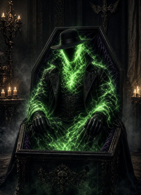 Original electric green UPTOBER community artwork from the official X account